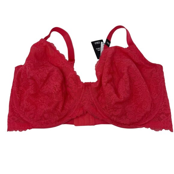 Torrid Curve Lace Underwire Balconette Bra Unlined Plus Size Pink 42G NEW $55 - Picture 1 of 4